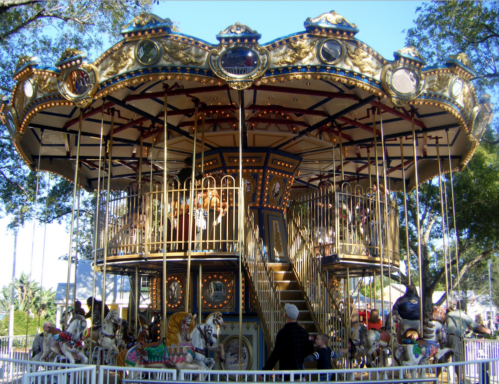 double decker grand fairground carousel ride for sale