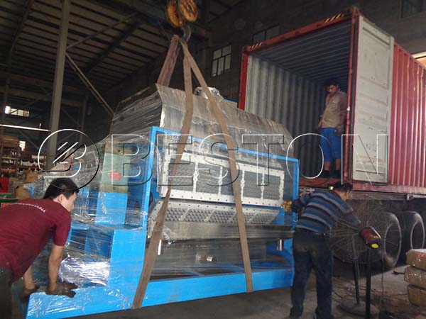 Egg Tray Making Machine Shipping to Dominica