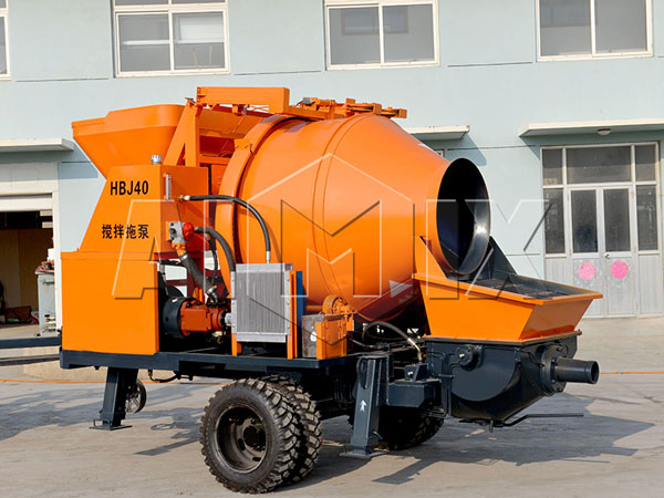 portable concrete mixer and pump