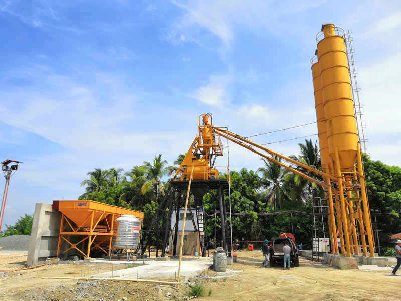 AJ-35 stationary concrete batching plant-Philippines