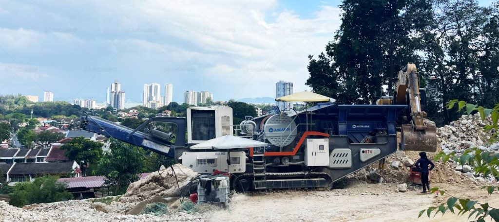 mobile jaw crushing plant